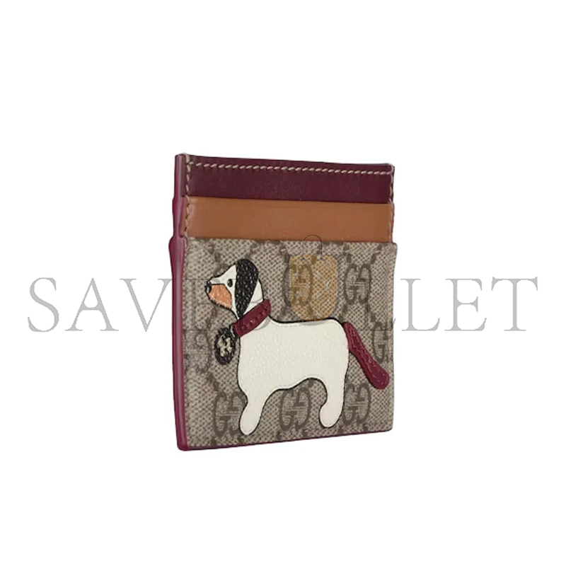 Gvc*1 bi-color gg card case with dog detail 818769 (10*7cm)